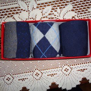 3 Pair Mens Dress Socks Boxed FREE SHIPPING